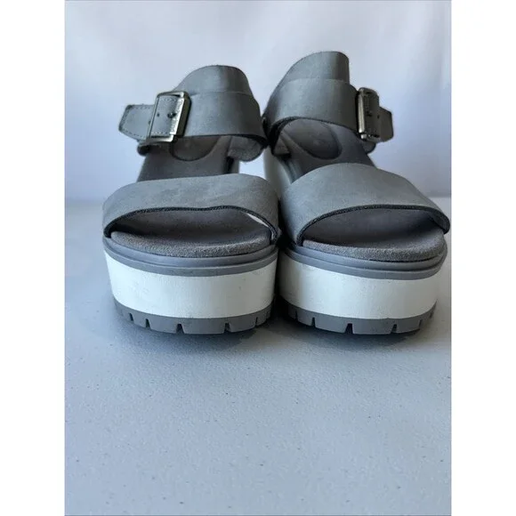 TIMBERLAND Koralyne Platform Wedge Leather Sandals Women’s US 8 EU 39 - Picture 7 of 11